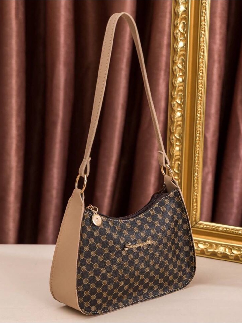 Brown/Tan Small Shoulder Bag